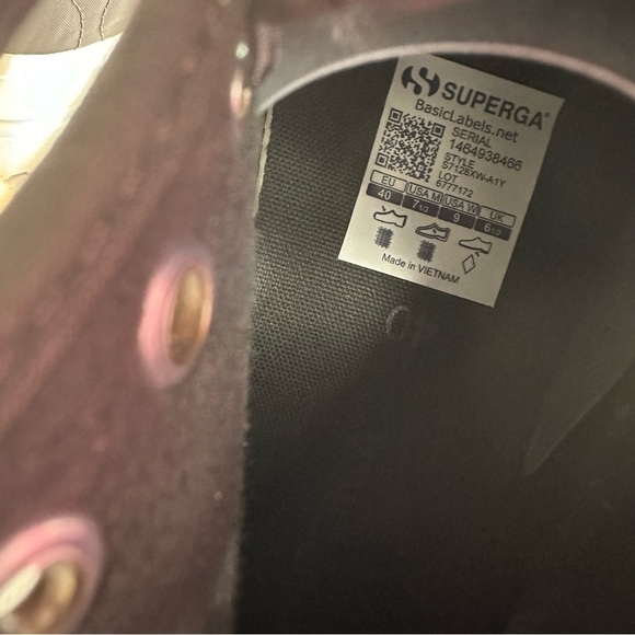 NWT superga black bristol- 2644 alpina quilted nylon platform high tops sz 9 - Picture 10 of 11